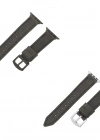 İsme Özel El Dikişli Apple Watch Saat Kordonu - %100 Çift Kat Deri - AG03001 - Antrasit