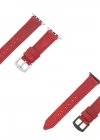 İsme Özel El Dikişli Apple Watch Saat Kordonu - %100 Çift Kat Deri - AG03001 - Kırmızı