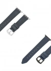 İsme Özel El Dikişli Apple Watch Saat Kordonu - %100 Çift Kat Deri - AG03001 - Lacivert