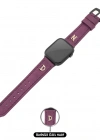 İsme Özel El Dikişli Apple Watch Saat Kordonu - %100 Çift Kat Deri - AG03001 - Mor