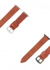 İsme Özel El Dikişli Apple Watch Saat Kordonu - %100 Çift Kat Deri - AG03001 - Tobacco