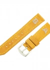 İsme Özel El Dikişli Saat Kordonu - %100 Çift Kat Deri - AG03003 - Hardal Sarısı