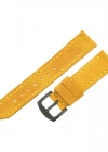 İsme Özel El Dikişli Saat Kordonu - %100 Çift Kat Deri - AG03003 - Hardal Sarısı