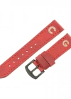 İsme Özel El Dikişli Saat Kordonu - %100 Çift Kat Deri - AG03003 - Kırmızı