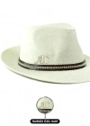 İsme Özel Hasır Fötr Şapka - AB01006 - Ekru