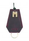 İsme Özel İpli Anahtarlık - % 100 Crazy Deri - AG01002 - Bordo