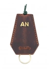 İsme Özel İpli Anahtarlık - % 100 Crazy Deri - AG01002 - Kahverengi