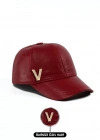 İsme Özel Kep Şapka - %100 Deri - AB01012 - Kırmızı