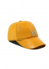 İsme Özel Kep Şapka - %100 Deri - AB01012 - Sarı