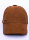 İsme Özel Kışlık Kaşe Beyzbol Kep Erkek Şapka - AB01003 - Açık Kahverengi