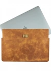 İsme Özel Macbook Kılıfı - %100 Rainbow Deri - ET02002 - Camel