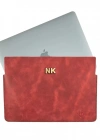 İsme Özel Macbook Kılıfı - %100 Rainbow Deri - ET02002 - Kırmızı