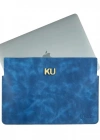 İsme Özel Macbook Kılıfı - %100 Rainbow Deri - ET02002 - Saks Mavisi