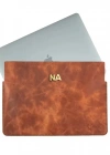 İsme Özel Macbook Kılıfı - %100 Rainbow Deri - ET02002 - Tobacco