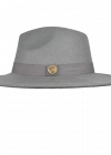 İsme Özel Panama Fötr Şapka - AB01004 - Gri