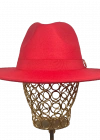 İsme Özel Panama Fötr Şapka - AB01004 - Kırmızı