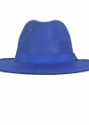 İsme Özel Panama Fötr Şapka - AB01004 - Saks Mavisi