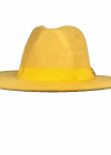 İsme Özel Panama Fötr Şapka - AB01004 - Sarı