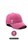 İsme Özel Süet Kep Şapka - AB01013 - Pembe