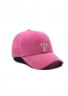 İsme Özel Süet Kep Şapka - AB01013 - Pembe