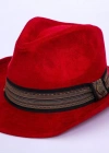 İsme Özel Süet Kovboy Fötr Şapka - AB01007 - Bordo