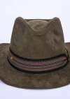 İsme Özel Süet Kovboy Fötr Şapka - AB01007 - Haki