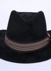 İsme Özel Süet Kovboy Fötr Şapka - AB01007 - Siyah