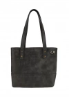 İsme Özel Tote Bag El Omuz Çantası - %100 Rainbow Deri - AC03003 - Antrasit