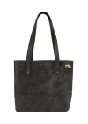 İsme Özel Tote Bag El Omuz Çantası - %100 Rainbow Deri - AC03003 - Antrasit