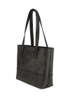 İsme Özel Tote Bag El Omuz Çantası - %100 Rainbow Deri - AC03003 - Antrasit