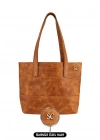 İsme Özel Tote Bag El Omuz Çantası - %100 Rainbow Deri - AC03003 - Camel