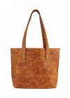 İsme Özel Tote Bag El Omuz Çantası - %100 Rainbow Deri - AC03003 - Camel