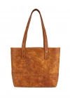 İsme Özel Tote Bag El Omuz Çantası - %100 Rainbow Deri - AC03003 - Camel