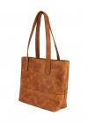 İsme Özel Tote Bag El Omuz Çantası - %100 Rainbow Deri - AC03003 - Camel
