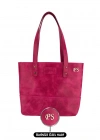 İsme Özel Tote Bag El Omuz Çantası - %100 Rainbow Deri - AC03003 - Fuşya