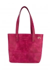 İsme Özel Tote Bag El Omuz Çantası - %100 Rainbow Deri - AC03003 - Fuşya