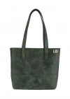 İsme Özel Tote Bag El Omuz Çantası - %100 Rainbow Deri - AC03003 - Haki