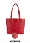 İsme Özel Tote Bag El Omuz Çantası - %100 Rainbow Deri - AC03003 - Kırmızı
