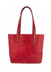 İsme Özel Tote Bag El Omuz Çantası - %100 Rainbow Deri - AC03003 - Kırmızı