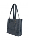 İsme Özel Tote Bag El Omuz Çantası - %100 Rainbow Deri - AC03003 - Lacivert