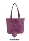 İsme Özel Tote Bag El Omuz Çantası - %100 Rainbow Deri - AC03003 - Mor