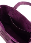 İsme Özel Tote Bag El Omuz Çantası - %100 Rainbow Deri - AC03003 - Mor
