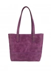İsme Özel Tote Bag El Omuz Çantası - %100 Rainbow Deri - AC03003 - Mor