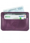 İsme Özel Yatay Kartlık - %100 Rainbow Deri - A011001 - Mor