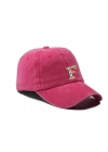 İsme Özel Yıkamalı Kep Şapka - AB01010 - Fuşya