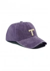 İsme Özel Yıkamalı Kep Şapka - AB01010 - Mor