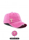 İsme Özel Yıkamalı Kep Şapka - AB01010 - Pembe
