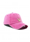 İsme Özel Yıkamalı Kep Şapka - AB01010 - Pembe