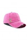 İsme Özel Yıkamalı Kep Şapka - AB01010 - Pembe