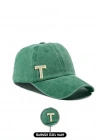 İsme Özel Yıkamalı Kep Şapka - AB01010 - Yeşil